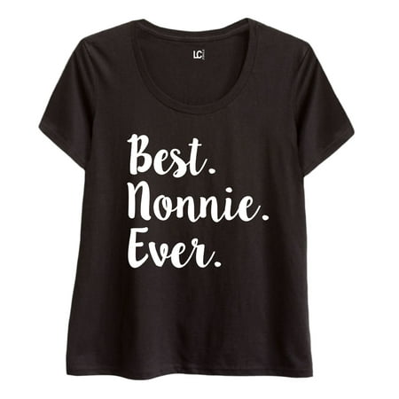 Best Nonnie Ever-Adult Ladies Plus Size Scoop Neck