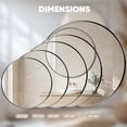 thumbnail image 7 of JIOABL 28 Inch Round Mirror, Metal Frame Wall Mirror for Entryway, Bathroom, Vanity, Living Room, Modern Circular Mirro, Black, 7 of 7