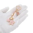 thumbnail image 5 of Unique Bargains 1 Pc Handbag Charm Keychain Flower Bag Accessories Gold Tone Pink, 5 of 6