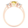 thumbnail image 4 of 1.5 ct Round Cut Natural Citrine Three-Stone Engagement Ring for Women in 18K Rose Gold, 4 of 5
