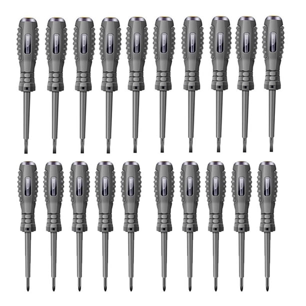 20 Piezas de Destornilladores Rectos/de , Indicador, Medidor, Bolígrafo Eléctrico, Aislado, para Electricista, Resaltador, Probador de Bolsillo, Herramientas de Bolígrafo