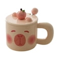 thumbnail image 2 of Taza de té reutilizable para bebidas frías y calientes, taza de café de cerámica para dormitorio, taza de café Rosa, 2 of 9