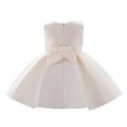 thumbnail image 4 of Kiijoy Girls Sleeveless Bow Party Dress Birthday Wedding Dress Pageant Gown, Sizes 3M-4T, 4 of 7