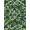 Green, Pattern 5, variant on Rectangle Area Rug 2x3ft,Spring Farmhouse Flower on Vintage Linen Washable Carpet Non-Slip Runner Accent Rugs Indoor Floor Mat for Bedroom Living Room Decor,Herb Botanical