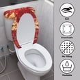 thumbnail image 3 of HELLHERO 2 Piece Toilet Cover Elastic Edge Polyester Fabric, Adjustable, Bathroom Home Comfort, Christmas Snowflakes, 3 of 5