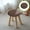 Brown, variant on EGYMEN Round Chair Cushion, 13"x13" Non-Slip Strap Elastic Seat Mat, Indoor Dining Bar Coffee Chair Pad, 1 Piece