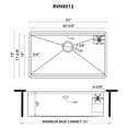 thumbnail image 3 of Ruvati 32-inch Glass Rinser and Sink Combo Workstation Kitchen Sink Single Bowl, 3 of 10