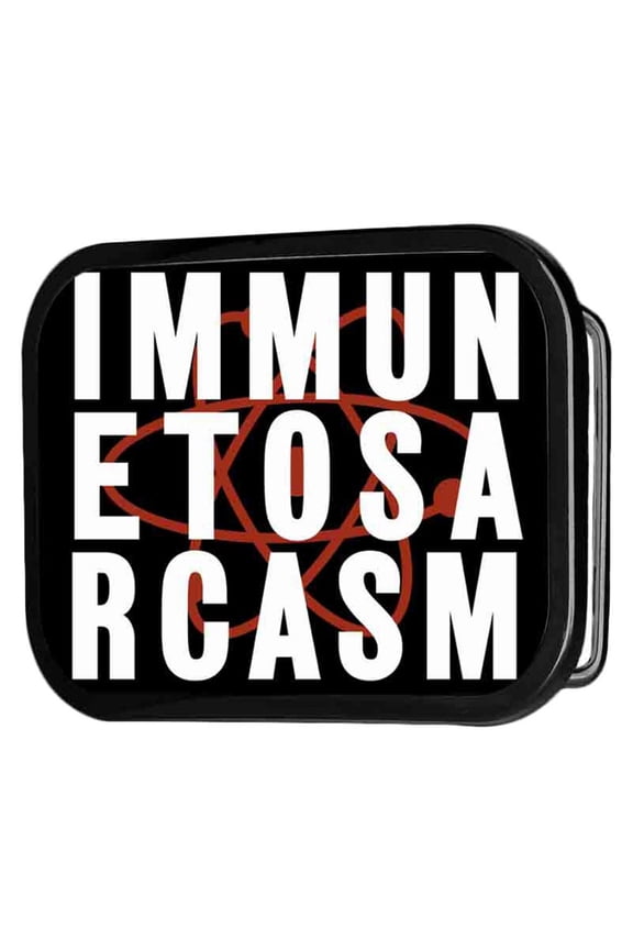 Big Bang Theory TV Series Immune To Sarcasm Rockstar Belt Buckle