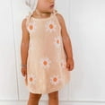 thumbnail image 2 of Douhoow 0-5Y Kids Girl Dress Sleeveless Tie Shoulder Floral Print Straight Sundress, 2 of 8