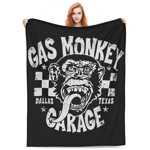 Gas Monkey Garage Flannel Blanket Funny Ultra-Soft Micro Warm Throw Blanket Fleece Blanket Interesting Gift 50"X40"