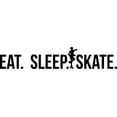 thumbnail image 1 of Eat. Sleep. Skate. Figure Roller Skating Sports Performance c Wall Decals for Walls Peel and Stick wall art murals Black Small 8 Inch, 1 of 2