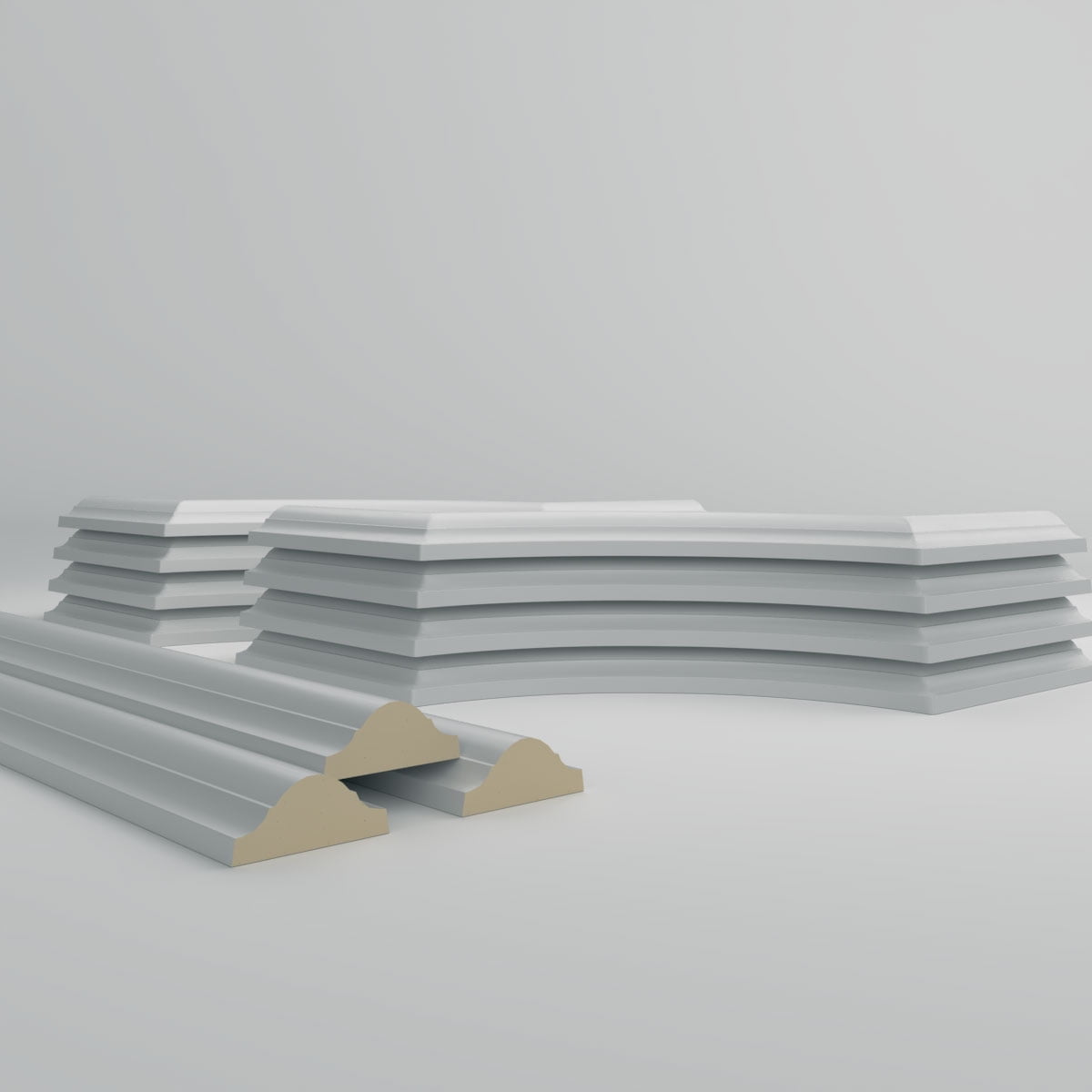 Ekena Millwork 24"W x 48"H Ashford Smooth Panel Moulding Kit (Double Panel)