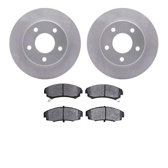 Dynamic Friction Company Front Geospec Brake Rotors with 5000 Advanced Brake Pads 4502-45035