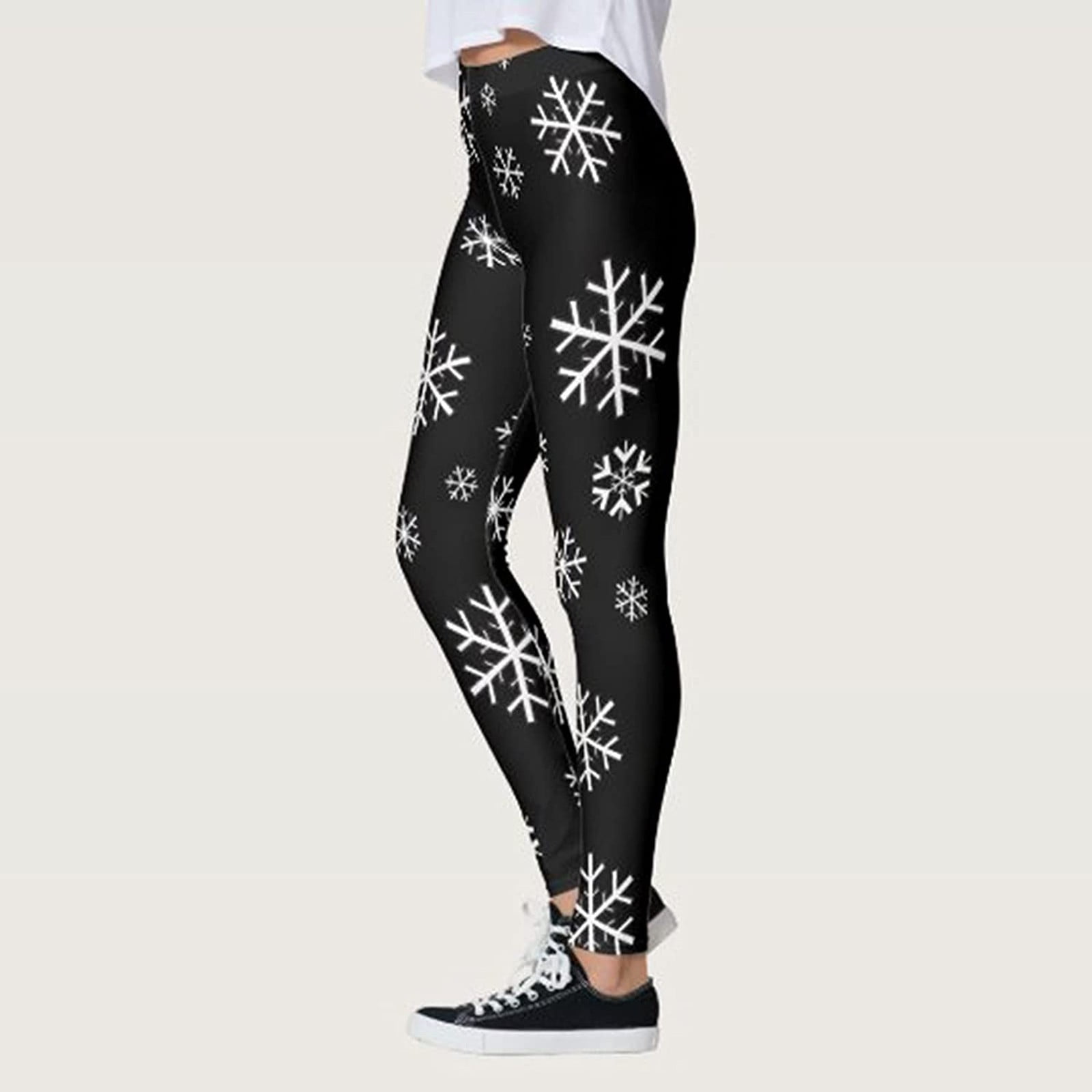 TopLLC Women s Ugly Christmas Holiday Leggings Casual Christmas Print Pants Mid Waist Loose Long Pants Yoga Pants Plus Size Leggings Walmart