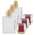 thumbnail image 4 of Botella de perfume de vidrio de 50 ml, dispensador de atomizador de perfume recargable, contenedor de maquillaje líquido, 4 of 8