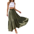 thumbnail image 2 of Maxi Skirts for Women High Waist Renaissance Skirt Long Skirt with Pockets Green S, 2 of 10