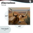 thumbnail image 4 of Stupell Industries Rustic Lodge Longhorn Western Landscape Canvas Art, 40 x 30, by Matthew Piotrowicz, 4 of 8