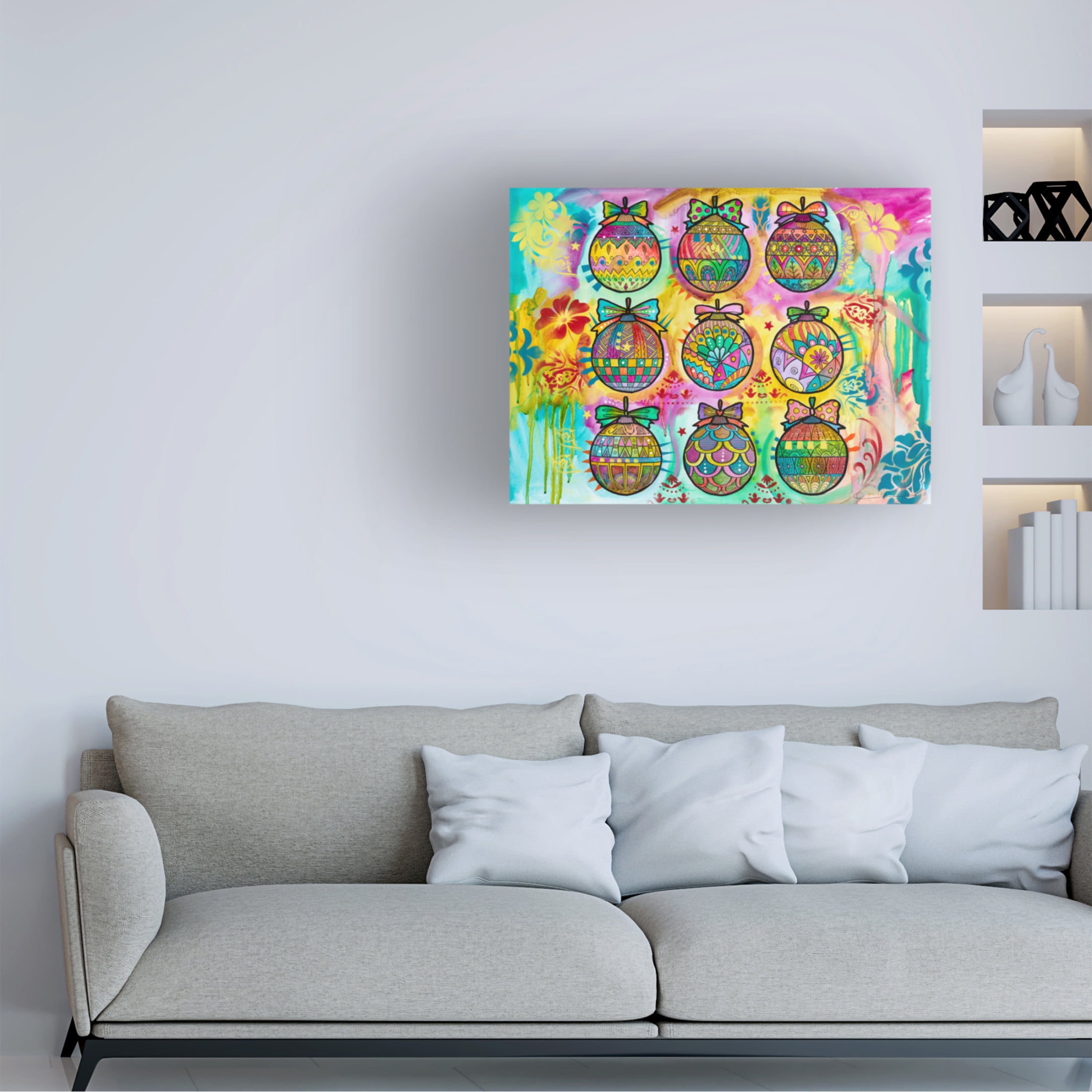 Canvas Wall Art - Dean Russo 'Ornaments' Wall Art for Living Room, Bedroom, or Office Décor by Trademark Fine Art - 24 x 18 Inches