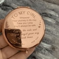 thumbnail image 2 of Espejo cosmético de metal compacto de doble cara plegable conveniente portátil pequeño espejo oro rosa simple espejo redondo, 2 of 4