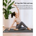 thumbnail image 2 of YR Tapete de Yoga Extragruesa 4/5" Tapetes de Ejercicio de Pilates de Espuma de Alta Densidad para Gimnasio en Casa 76" de Largo, Gris, 2 of 9