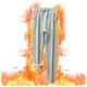 thumbnail image 2 of Gibobby Pantalones cálidos Pantalones de mujer Casual Sólido Más Terciopelo Largo Mantener con bolsillos Color Pantalones de invierno (Grey, L), 2 of 4