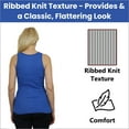 thumbnail image 3 of Women's Regular Fit Cotton Blend Ribbed Tank Tops - Soft Breathable, Gym & Lounge Wear (M-2XL), 3 of 5