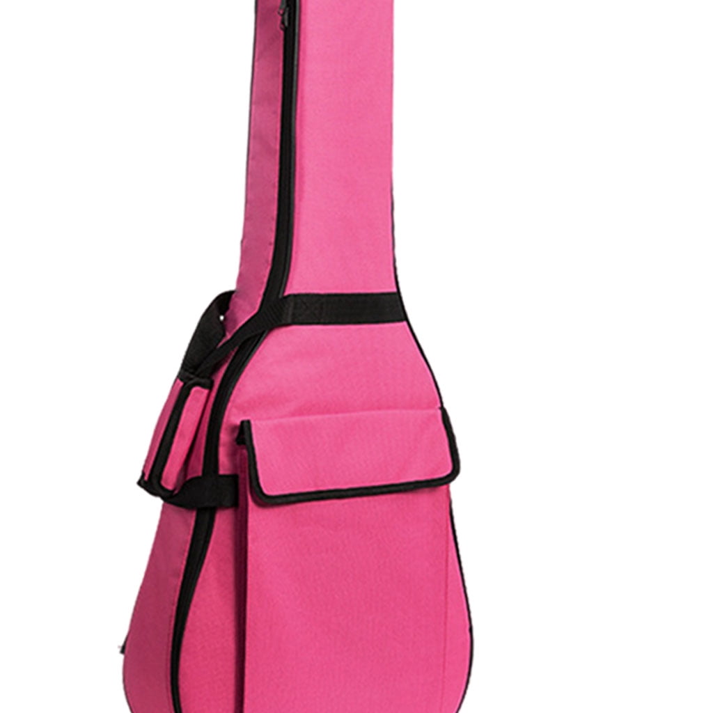 LeeQinersw Waterproof Guitar Case Double Strap Padded Black Guitar Case Backpack Shoulder Strap Classical Guitar Bag 41inch Rose