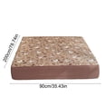 thumbnail image 3 of Linnome Fitted Sheet Floral Pattern Breathable Linen Mattress Protector for Single Bed Cool Easy Clean 35.4x78.4in Multicolor#01, 3 of 6