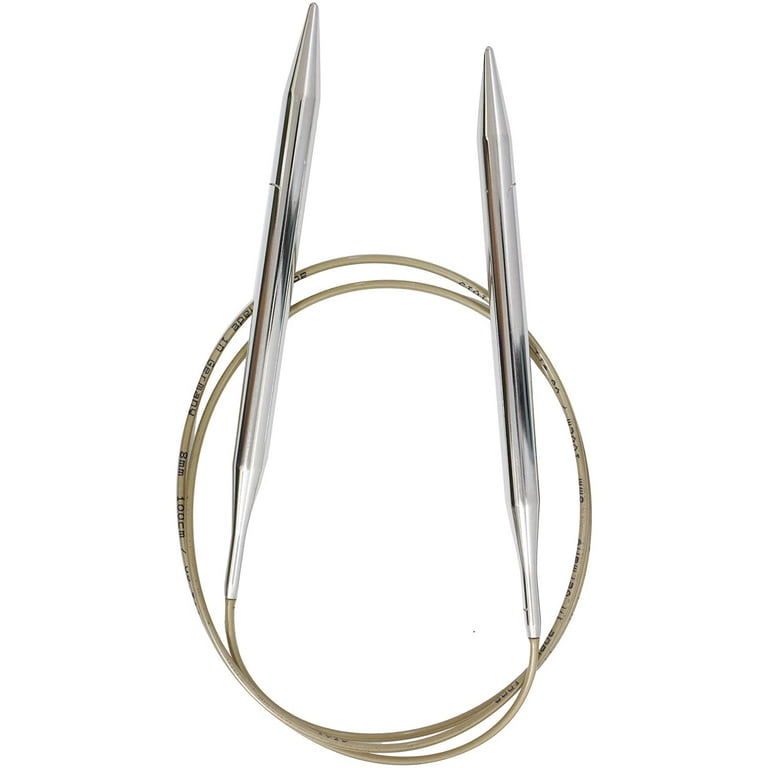 Addi 30 cm/ 5 mm Circular Knitting Needle, Gold Cords 