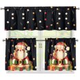 thumbnail image 1 of Christmas Kitchen Curtains and Valances Set 24 Inches Length Santa Claus Kitchen Curtains Sets for Windows Drape Swag Curtains for Kitchen Cafe Living Room, 1 of 5