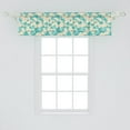 thumbnail image 2 of Ambesonne Waves Valance Pack of 2, Coastal Ethnic Oceanic Blooms, 54"X12", Turquoise and Beige, 2 of 4