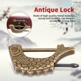 thumbnail image 3 of Cerradura en Forma de Pez Cerradura de Bronce Antiguo Candado Chino Viejo con Llave para Caja de Joyería Cajón 59×31mm Unbranded GY01038, 3 of 7
