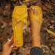 thumbnail image 5 of Mujeres Más Tamaño Vestidos Estilo Tanga Mula Sandalias con Hebilla, Más Tamaño Envoltura Vestidos Inspirados Zapatos Planos de Pie Abierto, 5 of 9