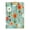 Gold, variant on Red and White Flowers 12.5x9in Clipboard, Durable Acrylic with Metal Clip and Wall Hook for Office or Classroom