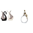 thumbnail image 1 of Figuras de cisne, escultura de cerámica y estatua de niña, centros de mesa para estanterías, aniversarios, chimeneas, dormitorios, regalos para lector, 1 of 8