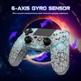 thumbnail image 5 of CHENGDAO Wireless Controller for P4/PC, with RGB Lighting, Double Shock, 6-Axis Gyro Sensor-White, 5 of 7