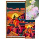 thumbnail image 1 of Hilo Algodón Ecológico Bordado 11CT 3 Hebras Impresión 40x70cm Kit Serie Paisaje Punto Cruz Pueblo La Puesta, 1 of 9