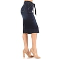 thumbnail image 2 of Fashion2Love Women's Juniors/Plus Size Calf - Length Pencil Stretch Denim Skirt, 2 of 6
