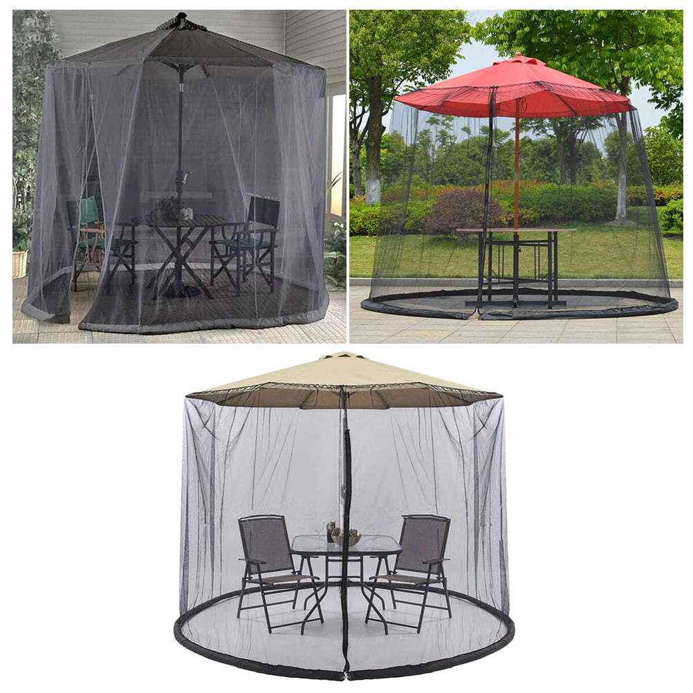 Outdoor Umbrella Table Bug Screen Outdoors Patio Mosquito Enclosure Cover Net 
