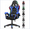 Blue, variant on Bigzzia Gaming Chair with LED Lights,Ergonomic Office Computer Chair with Headrest Support, PU Leather, Height Adjustable, 360° Swivel, Suitable for Adults and Kids, Red