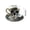 A-B, variant on Royal Gothic Skull Coffee Mug and Saucer Set, Ornate Ceramic Tea Cup with Intricate Bone Design, Unique Home Decor and Themed Gift for Halloween and Collectors