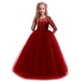 thumbnail image 2 of KONDYS Performance Tutu Dress Girls Formal Girl Flower Lace Wedding Clothes Child Bowknot Girls Dress&Skirt Beautiful Casual Girl's Princess Dress, 2 of 5