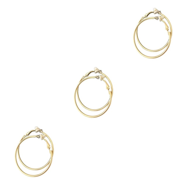 Qarigey 1 par de suministros de joyería, pendiente de aro grande decorativo a la moda para mujer, aleación portátil con orificio para la oreja, Type1 NO1 Qarigey CBP219259