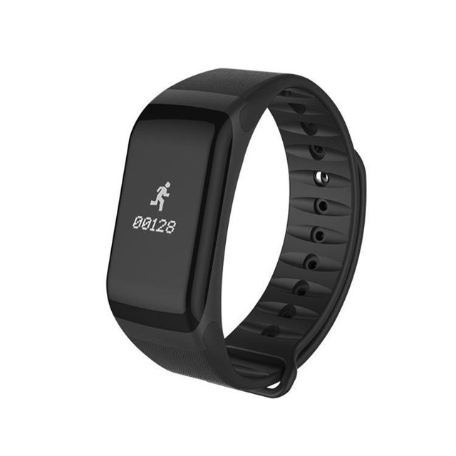 Fitness Tracker Smart Bracelet (Black) Blood Pressure Heart Rate Bluetooth Exercise Step Gift Healthy Wearing
