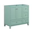 thumbnail image 3 of [Cabinet Only] 36-inch Bathroom Vanity, Modern Minimalist Design, High-Quality Stable Construction, Stable and Durable, Ample Storage Space - Green, 3 of 9
