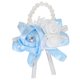 thumbnail image 1 of Pulseras de flores artificiales para muñeca, pulseras de rosa para novios, decoración para ceremonia de boda y baile de graduación, azul cielo, 1 of 5