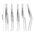 thumbnail image 3 of 5 Piece Cooking Tweezers, Food Tweezers Stainless Steel with Serrated Tips, Metal Tongs for Cooking, Baking, Cookie Cake Decoration, 3 of 8