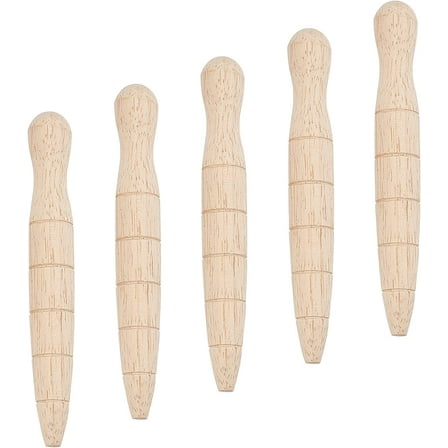 1bag 5Pcs Wooden Plant Dibber Wood Garden Dibber seedsDibbler Dibber Bulb Seedling Planting Tools Gardeners Planting Tool for Seedlings Brown