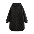 thumbnail image 2 of Chubasquero de talla grande para mujer, gabardina larga impermeable con capucha, cazadora forrada, chaqueta de viaje, chaquetas con capucha para exteriores Fridja  BV0+2563, 2 of 5