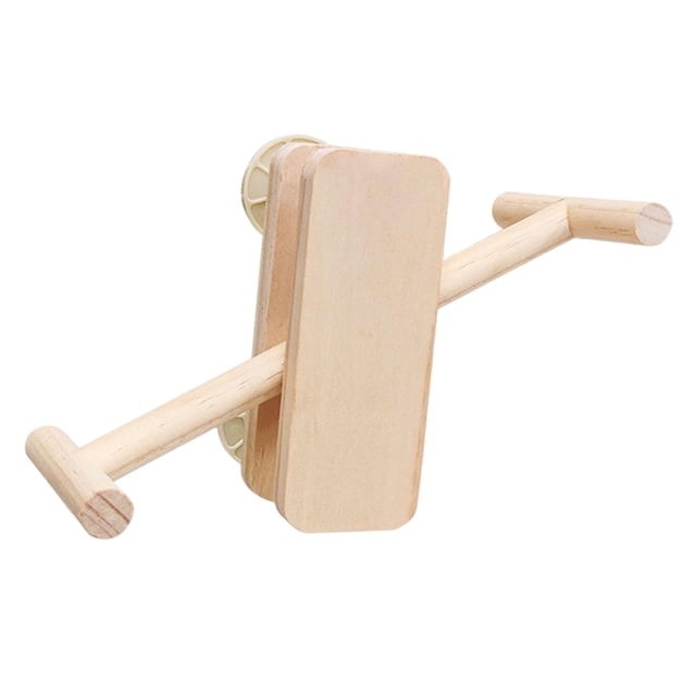 Almencla Parrot Perch Interactive Play Toy Birds Accessories Wood Perches Bird Cage Perch A